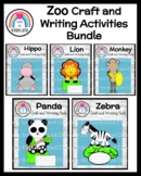 Zoo Craft Writing Activity - Lion - Panda - Monkey - Hippo
