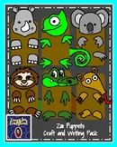 Zoo Craft Writing - Rhino - Koala - Gator - Chameleon - Sl