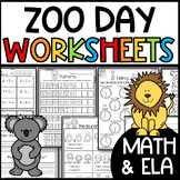 Zoo Day Themed Activities and Worksheets: End of the Year Review