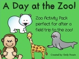 Zoo Field Trip Activity Pack FREEBIE