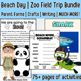 Zoo Field Trip | Beach Day Bundle | Parent forms | Crafts 
