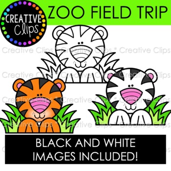 zoo field trip clip art black and white