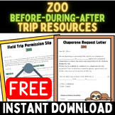 Zoo Field Trip Forms : Permission slip, Chaperone letters,