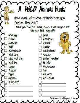 Zoo Field Trip Pack by Susie's Seconds | Teachers Pay Teachers