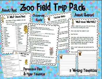 Preview of Zoo Field Trip Pack