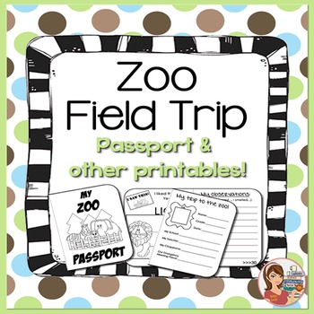 Preview of Zoo Field Trip Passport & Printables