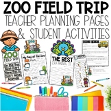 Zoo Field Trip Permission Slip, Student Reflection Activit