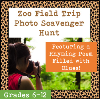Preview of Zoo Field Trip Photo Scavenger Hunt for Middle and High School Students