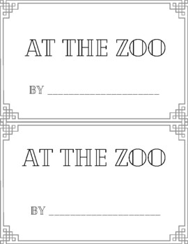 Preview of Zoo Field Trip Reflection Book
