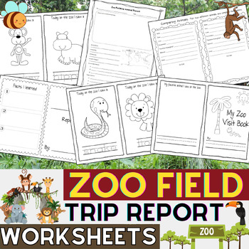 Preview of Zoo Field Trip Report Worksheets | Animal Report | Animal Research Project