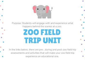 Preview of Zoo Field Trip Unit