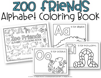 Download Zoo Friends Coloring Book By Miss M S Reading Resources Tpt