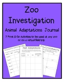 Zoo Investigation Animal Adaptations Virtual Field Trip