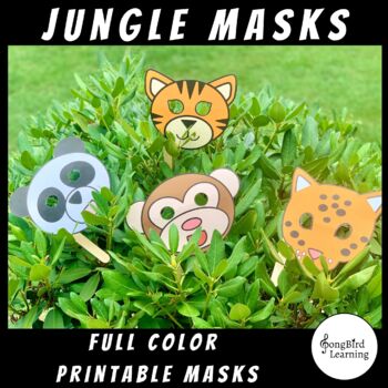 Preview of Full Color - Zoo, Jungle & Rainforest Masks | Zoo Dramatic Play | Zoo Activities