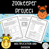 Multiplication and Division Math Project Zoo Theme