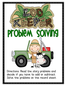 Preview of Zoo Keeper Problem Solving with Tens and Ones