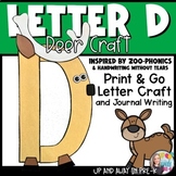 Letter D Craft & Journal Writing - Zoo Letter Craft - D for Deer