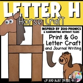Letter H Craft & Journal Writing - Zoo Letter Craft - H for Horse