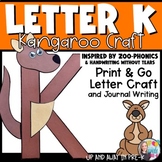 Letter K Craft & Journal Writing - Zoo Letter Craft - K fo