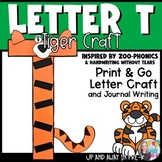 Letter T Craft & Journal Writing - Zoo Letter Craft - T for Tiger