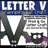 Letter V Craft & Journal Writing - Zoo Letter Craft - V fo
