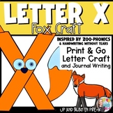 Letter X Craft & Journal Writing - Zoo Letter Craft - X for Fox