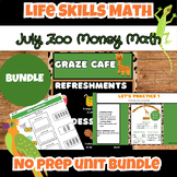 Zoo Life Skill Functional Money Math UNIT BUNDLE Special E