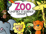 Zoo Literacy Centers for Kindergarten Bundle