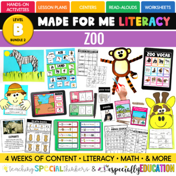 Preview of Zoo (Made For Me Literacy: Level B, Bundle 2)
