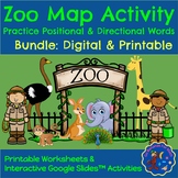 Zoo Map Building Bundle: Following Directions Using Positi