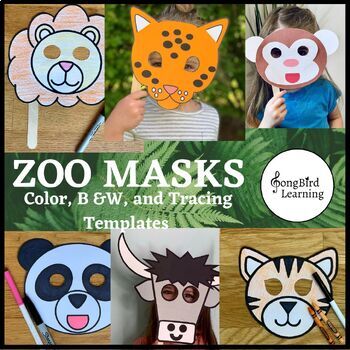 Preview of Zoo Masks | Zoo Crafts | Zoo Activities | Zoo Dramatic Play | Yak Craft