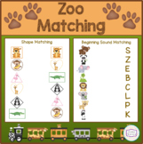 Zoo Matching Colors/Shapes and Beginning Sound