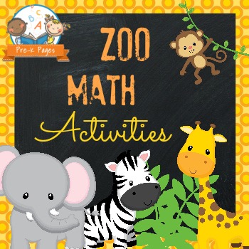 zoo math activities for pre k and kindergarten by prekpages tpt