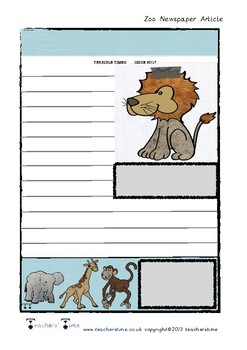 Preview of Zoo Newspaper Template