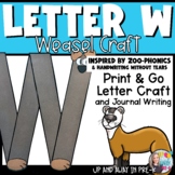 Letter W Craft & Journal Writing - Zoo Letter Craft - W fo