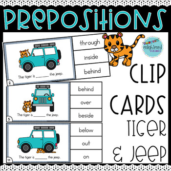 Summer Preposition Clip Cards Positional Words Prepositions of Place Shark