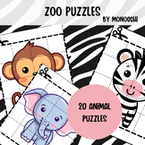 Zoo-Themed Cut-Out Puzzles: Engaging Fine Motor Activities