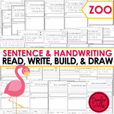 Zoo Sentence Writing & Handwriting Practice for Kindergart