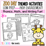 Zoo/Safari Themed Day End Of Year Activity Bundle