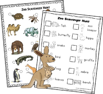 Zoo Scavenger Hunt (Fieldtrip Fun for Preschool - 6th Grade) by Beth Gorden