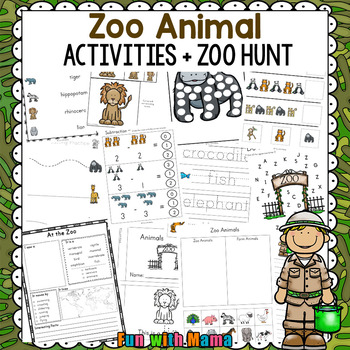 zoo animals activities for kids