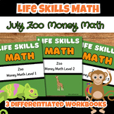 Zoo Shopping Life Skill Functional Money Math 3 Workbook B