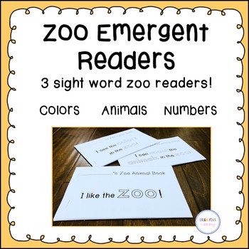 Preview of Zoo Sight Word Readers