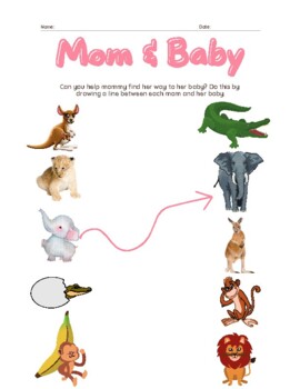 Mom And Baby Match Teaching Resources | TPT