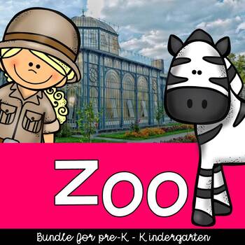 Preview of Zoo Theme for preschool and kindergarten, centers and activities