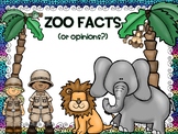 Zoo Themed Fact and Opinion Unit