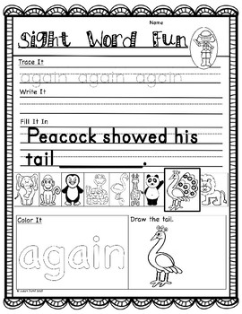 Zoo-Themed Sight Word Activities, Flashcards and Word Wall | TpT
