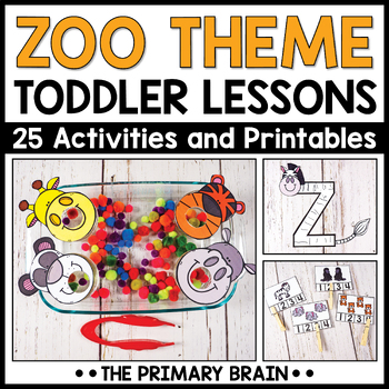 Preview of Zoo Toddler Activities & Lesson Plans | Animals 2 to 3 Year Preschool Curriculum