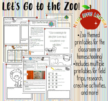 Preview of Zoo Unit Study and Field Trip Activities