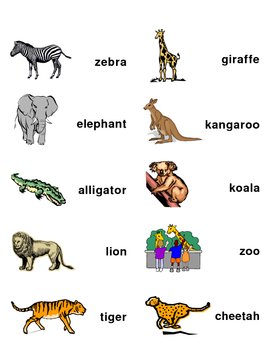 Preview of Zoo Word Wall Labels